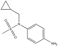 (4-aminophenyl)-N-(cyclopropylmethyl)methanesulfonamide,,结构式