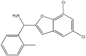 (5,7-dichloro-1-benzofuran-2-yl)(2-methylphenyl)methanamine Structure