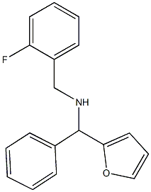 [(2-fluorophenyl)methyl][furan-2-yl(phenyl)methyl]amine 化学構造式