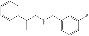 [(3-fluorophenyl)methyl](2-phenylpropyl)amine Struktur