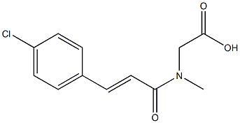 [[(2E)-3-(4-chlorophenyl)prop-2-enoyl](methyl)amino]acetic acid Struktur