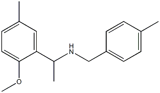 [1-(2-methoxy-5-methylphenyl)ethyl][(4-methylphenyl)methyl]amine Structure