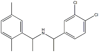 [1-(3,4-dichlorophenyl)ethyl][1-(2,5-dimethylphenyl)ethyl]amine Structure