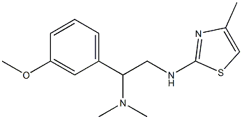 [1-(3-methoxyphenyl)-2-[(4-methyl-1,3-thiazol-2-yl)amino]ethyl]dimethylamine Struktur