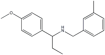 [1-(4-methoxyphenyl)propyl][(3-methylphenyl)methyl]amine Structure