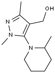 [1,3-dimethyl-5-(2-methylpiperidin-1-yl)-1H-pyrazol-4-yl]methanol Structure