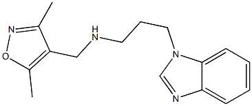 [3-(1H-1,3-benzodiazol-1-yl)propyl][(3,5-dimethyl-1,2-oxazol-4-yl)methyl]amine Struktur