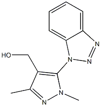[5-(1H-1,2,3-benzotriazol-1-yl)-1,3-dimethyl-1H-pyrazol-4-yl]methanol Structure