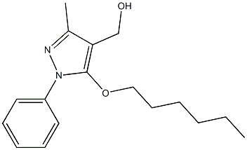 [5-(hexyloxy)-3-methyl-1-phenyl-1H-pyrazol-4-yl]methanol 结构式