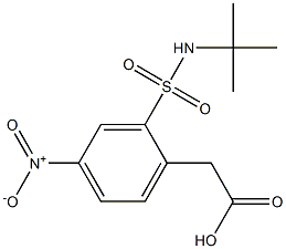 {2-[(tert-butylamino)sulfonyl]-4-nitrophenyl}acetic acid Struktur