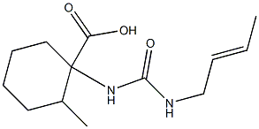 1-({[(2E)-but-2-enylamino]carbonyl}amino)-2-methylcyclohexanecarboxylic acid Struktur