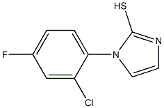 1-(2-chloro-4-fluorophenyl)-1H-imidazole-2-thiol,,结构式
