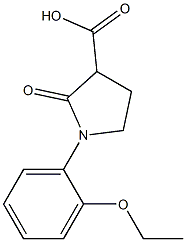 1-(2-ethoxyphenyl)-2-oxopyrrolidine-3-carboxylic acid,,结构式
