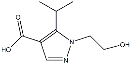 1-(2-hydroxyethyl)-5-(propan-2-yl)-1H-pyrazole-4-carboxylic acid Structure