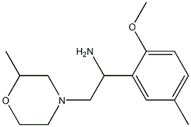 1-(2-methoxy-5-methylphenyl)-2-(2-methylmorpholin-4-yl)ethanamine Struktur
