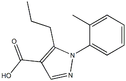 1-(2-methylphenyl)-5-propyl-1H-pyrazole-4-carboxylic acid Structure