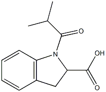 1-(2-methylpropanoyl)-2,3-dihydro-1H-indole-2-carboxylic acid Structure