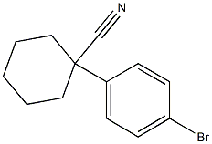1-(4-bromophenyl)cyclohexane-1-carbonitrile 结构式