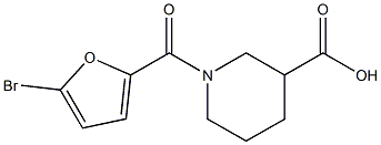 1-(5-bromo-2-furoyl)piperidine-3-carboxylic acid Structure