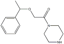 1-[(1-phenylethoxy)acetyl]piperazine Struktur