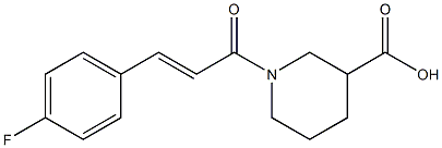 1-[(2E)-3-(4-fluorophenyl)prop-2-enoyl]piperidine-3-carboxylic acid Struktur