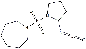 1-[(2-isocyanatopyrrolidine-1-)sulfonyl]azepane Struktur