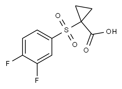 1-[(3,4-difluorophenyl)sulfonyl]cyclopropanecarboxylic acid Structure