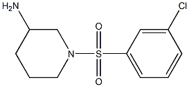 1-[(3-chlorobenzene)sulfonyl]piperidin-3-amine Structure