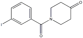 1-[(3-iodophenyl)carbonyl]piperidin-4-one Struktur
