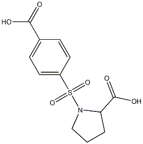 1-[(4-carboxyphenyl)sulfonyl]pyrrolidine-2-carboxylic acid Structure