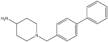 1-[(4-phenylphenyl)methyl]piperidin-4-amine Struktur