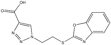 1-[2-(1,3-benzoxazol-2-ylsulfanyl)ethyl]-1H-1,2,3-triazole-4-carboxylic acid 结构式