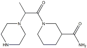 1-[2-(piperazin-1-yl)propanoyl]piperidine-3-carboxamide