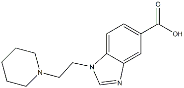 1-[2-(piperidin-1-yl)ethyl]-1H-1,3-benzodiazole-5-carboxylic acid