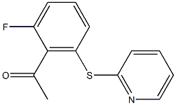 1-[2-fluoro-6-(pyridin-2-ylsulfanyl)phenyl]ethan-1-one 结构式