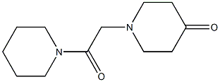 1-[2-oxo-2-(piperidin-1-yl)ethyl]piperidin-4-one Structure