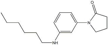 1-[3-(hexylamino)phenyl]pyrrolidin-2-one,,结构式
