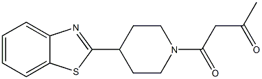 1-[4-(1,3-benzothiazol-2-yl)piperidin-1-yl]butane-1,3-dione Structure