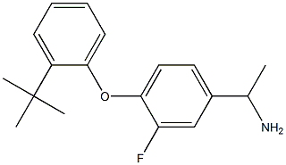 1-[4-(2-tert-butylphenoxy)-3-fluorophenyl]ethan-1-amine Struktur