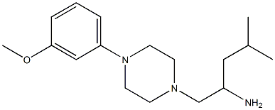 1-[4-(3-methoxyphenyl)piperazin-1-yl]-4-methylpentan-2-amine Struktur