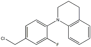 1-[4-(chloromethyl)-2-fluorophenyl]-1,2,3,4-tetrahydroquinoline 结构式