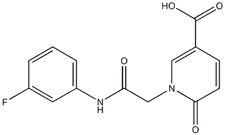 1-{[(3-fluorophenyl)carbamoyl]methyl}-6-oxo-1,6-dihydropyridine-3-carboxylic acid|