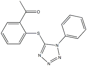 1-{2-[(1-phenyl-1H-1,2,3,4-tetrazol-5-yl)sulfanyl]phenyl}ethan-1-one Structure