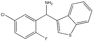 1-benzothiophen-3-yl(5-chloro-2-fluorophenyl)methanamine 化学構造式