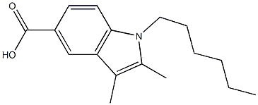 1-hexyl-2,3-dimethyl-1H-indole-5-carboxylic acid|