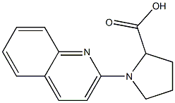 1-quinolin-2-ylpyrrolidine-2-carboxylic acid Struktur