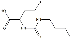 2-({[(2E)-but-2-enylamino]carbonyl}amino)-4-(methylthio)butanoic acid Structure