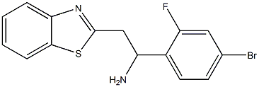 2-(1,3-benzothiazol-2-yl)-1-(4-bromo-2-fluorophenyl)ethan-1-amine Structure