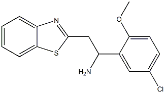 2-(1,3-benzothiazol-2-yl)-1-(5-chloro-2-methoxyphenyl)ethan-1-amine Structure
