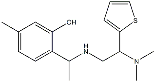2-(1-{[2-(dimethylamino)-2-(thiophen-2-yl)ethyl]amino}ethyl)-5-methylphenol Structure